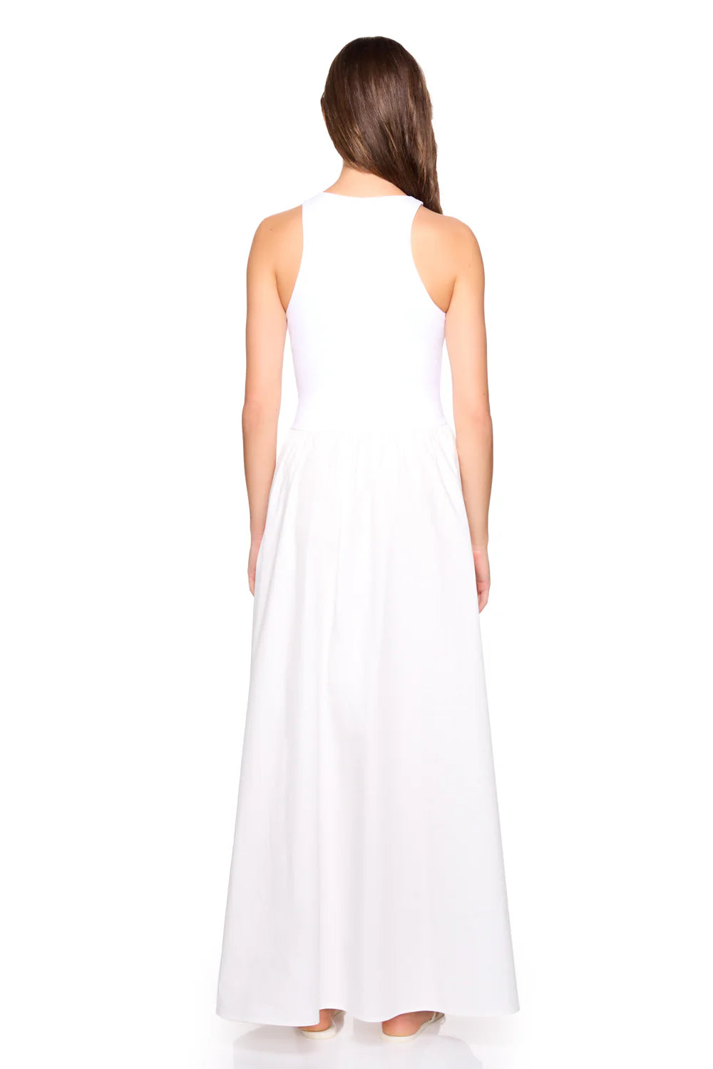 Susana Monaco Knit Poplin Racer Maxi Dress