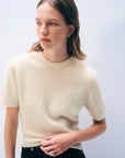 White + Warren Brushed Cashmere Tee