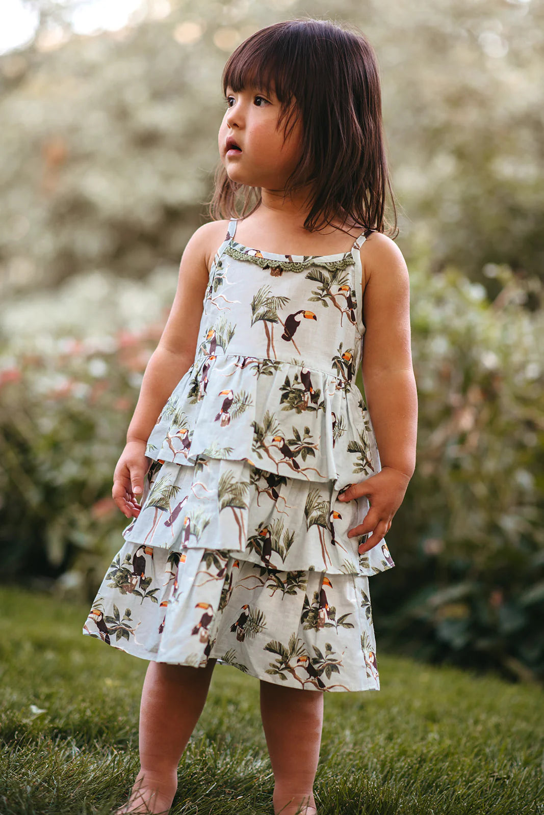 MIlkbarn Linen Tiered Dress