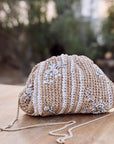M.A.B.E Alora Raffia Clutch
