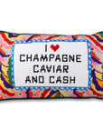 Furbish Studio Caviar and Cash Needlepoint Pillow