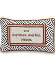 Furbish Studio Espresso Martini Needlepoint Pillow