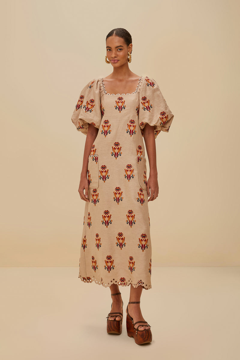 Farm Rio Rose Embroidered Macaw Maxi Dress – Nomad Collection