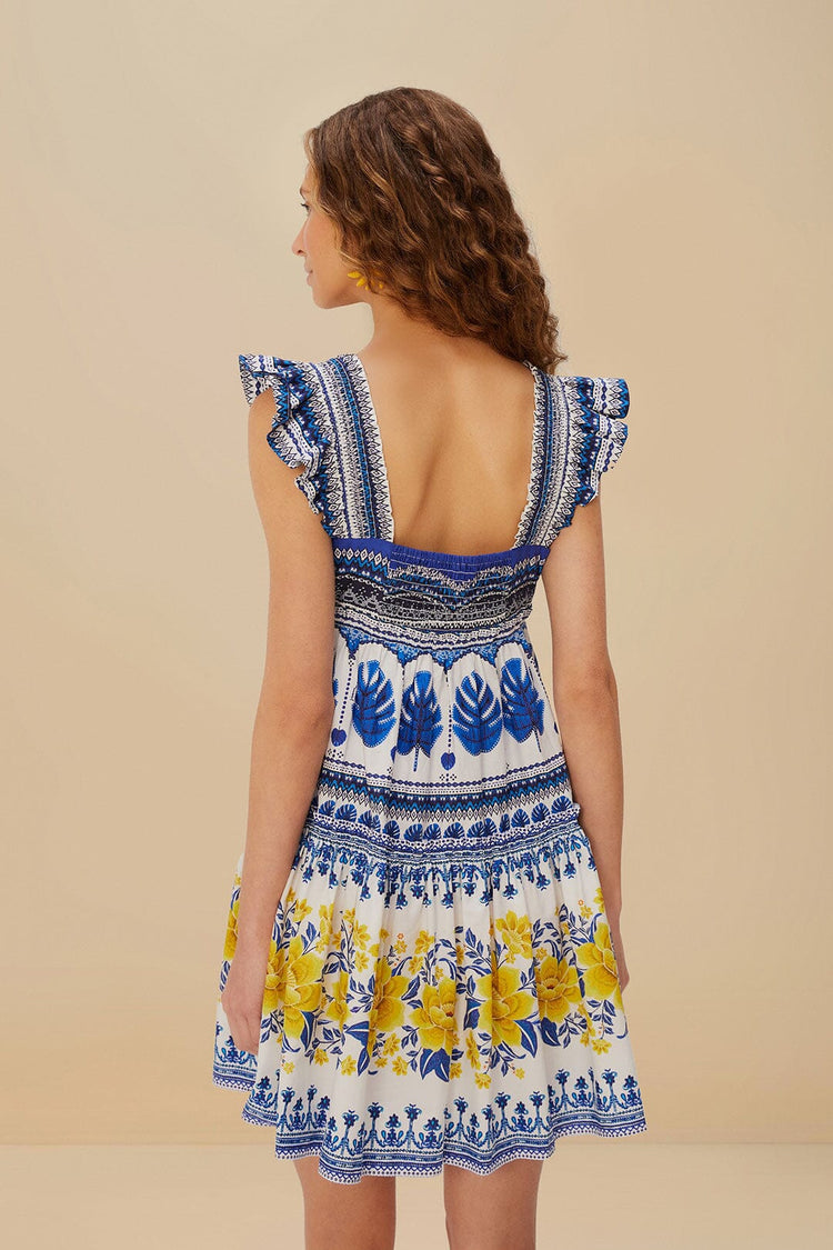 FARM Rio Zuli Off-white Mini Dress