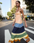 FARM Rio Multicolor Pleats Maxi Dress