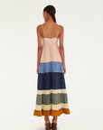 FARM Rio Multicolor Pleats Maxi Dress