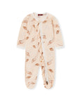 Milkbarn Ruffle Zipper Footed Romper