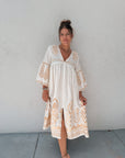 Greek Archaic Kori Feather Bell Midi