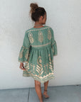Greek Archaic Kori Feather Bell Mini