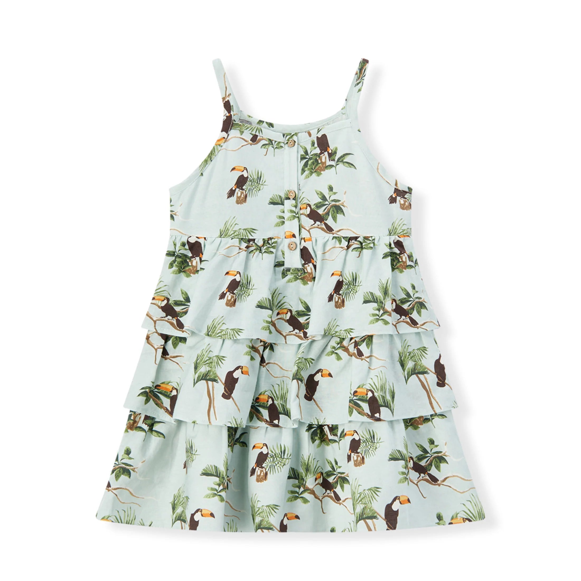 MIlkbarn Linen Tiered Dress