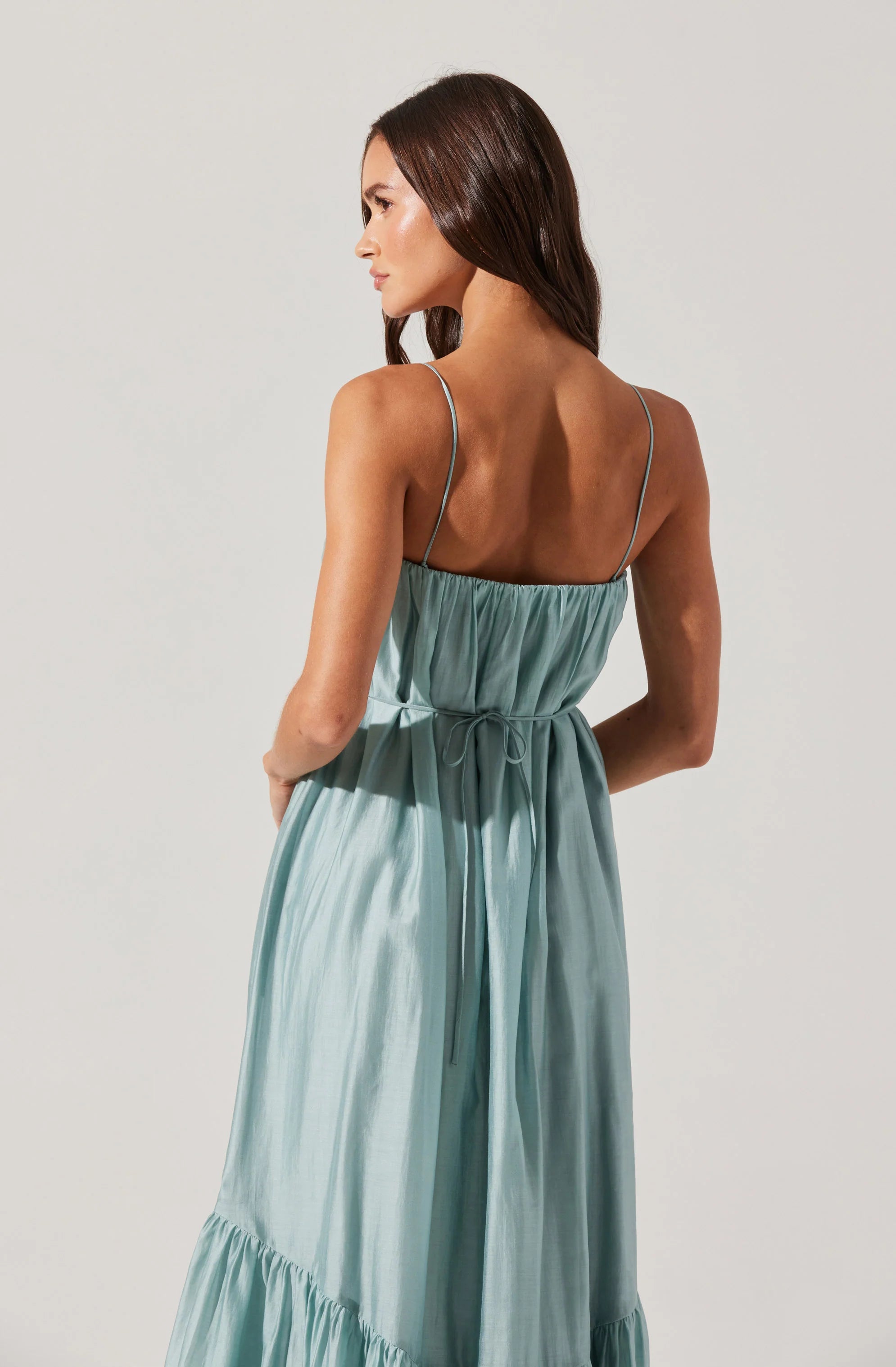 ASTR The Label Elisha Tiered High-Low Maxi Dress