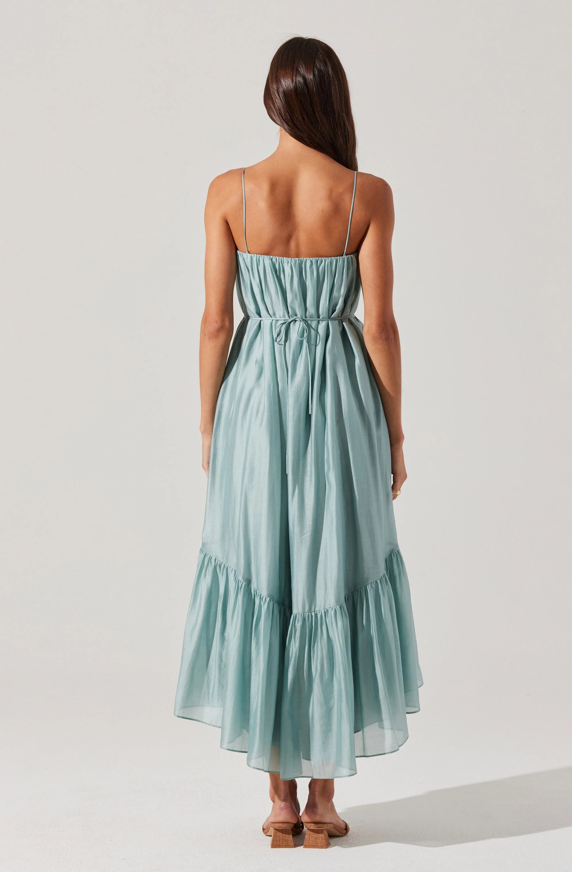 ASTR The Label Elisha Tiered High-Low Maxi Dress