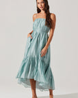 ASTR The Label Elisha Tiered High-Low Maxi Dress