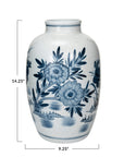 Creative Co-Op Hand Painted Stoneware Vase