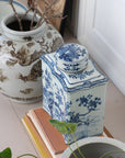 Creative Co-Op Hand Painted Porcelain Ginger Jar - Birds