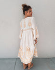 Greek Archaic Kori Feather Bell Midi