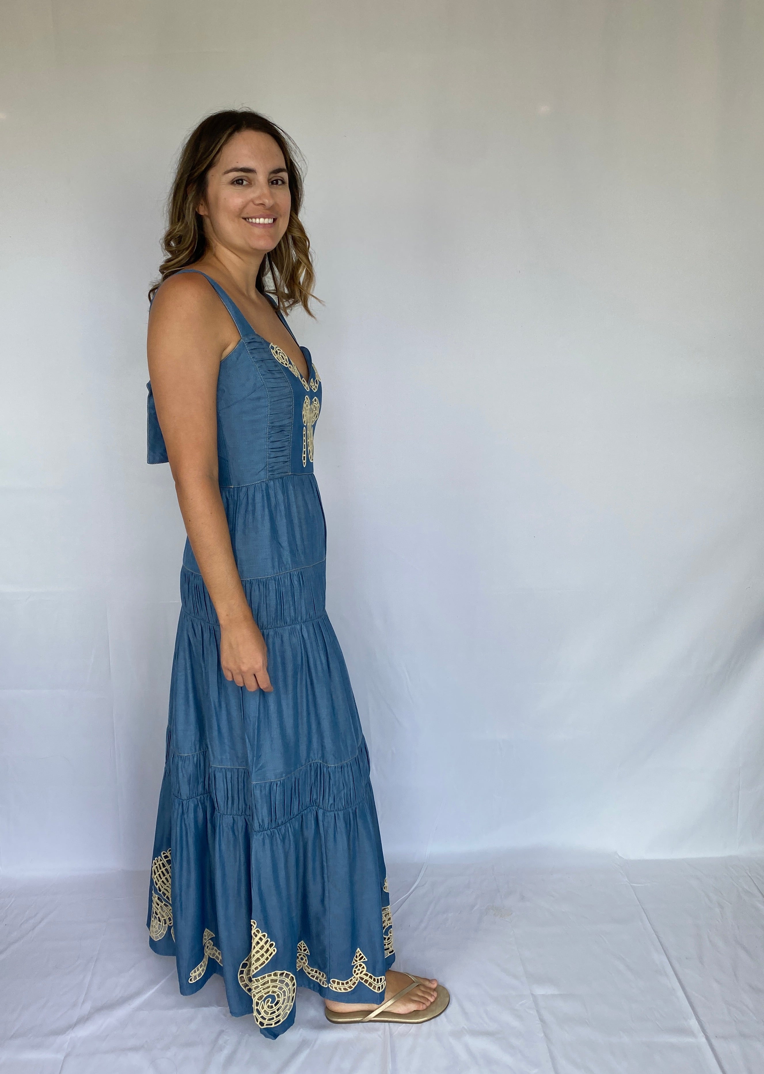 Carolina K Kuna Dress L / DENIM Carolina K Kuna Dress L / DENIM