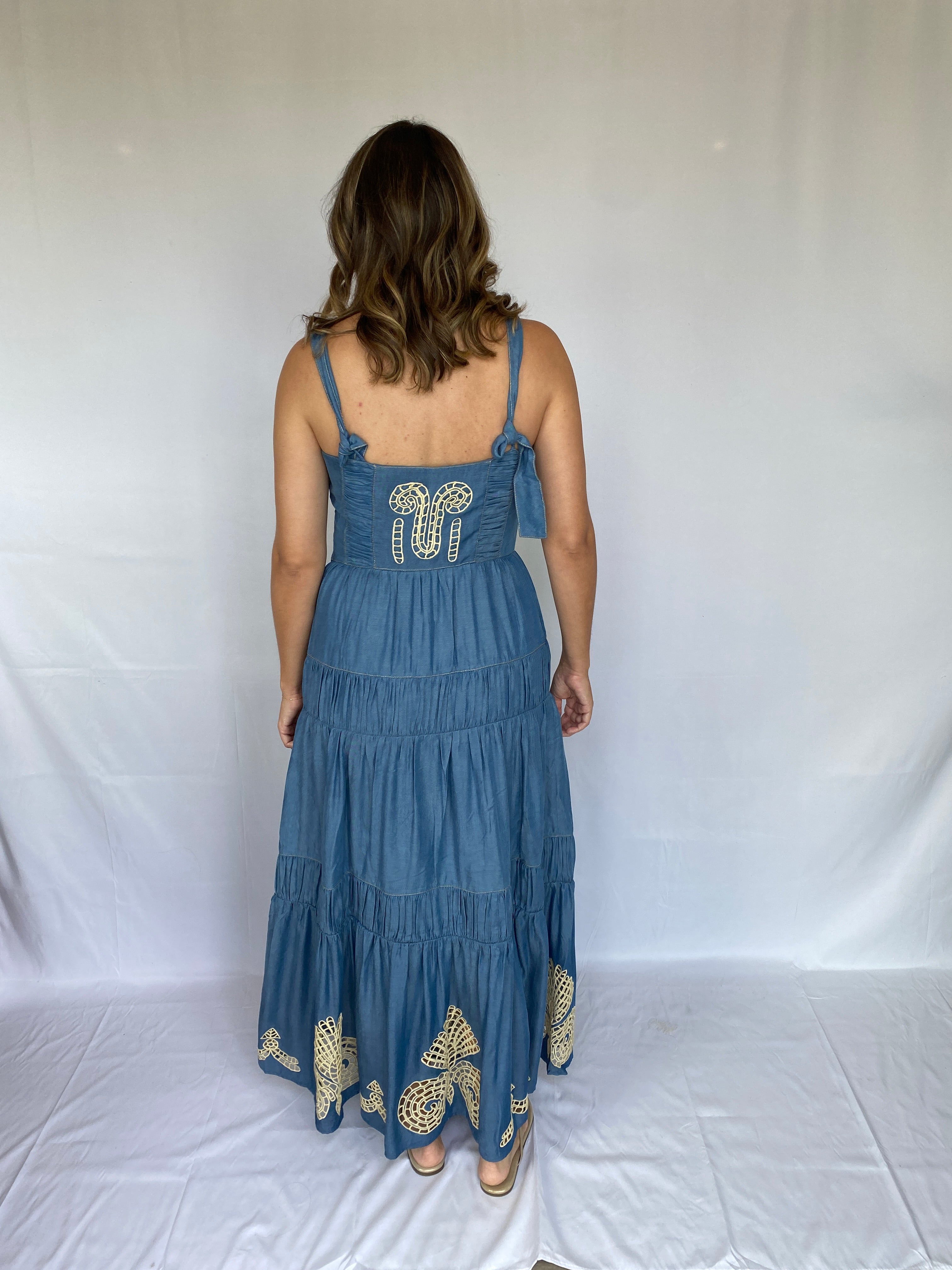 blue dress for baby girl 21SIX Noora Royal Taffeta Dress in Blue Carolina main image 1
