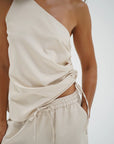 LNA Neela One Shoulder Top