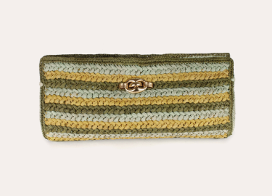 Gas Bijoux Uptown Raffia Clutch