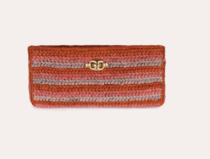 Gas Bijoux Uptown Raffia Clutch