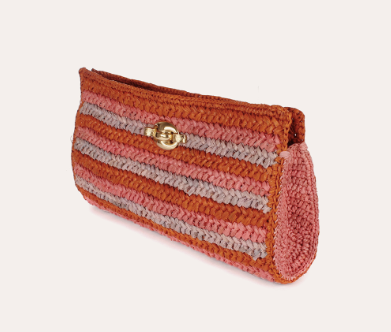 Gas Bijoux Uptown Raffia Clutch