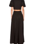 Susana Monaco Poplin Bubble Sleeve Tie Front Top