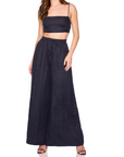 Susana Monaco Solid Linen Wide Leg Elastic Pant