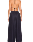 Susana Monaco Solid Linen Wide Leg Elastic Pant