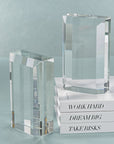 Zodax Claire Crystal Glass Bookends