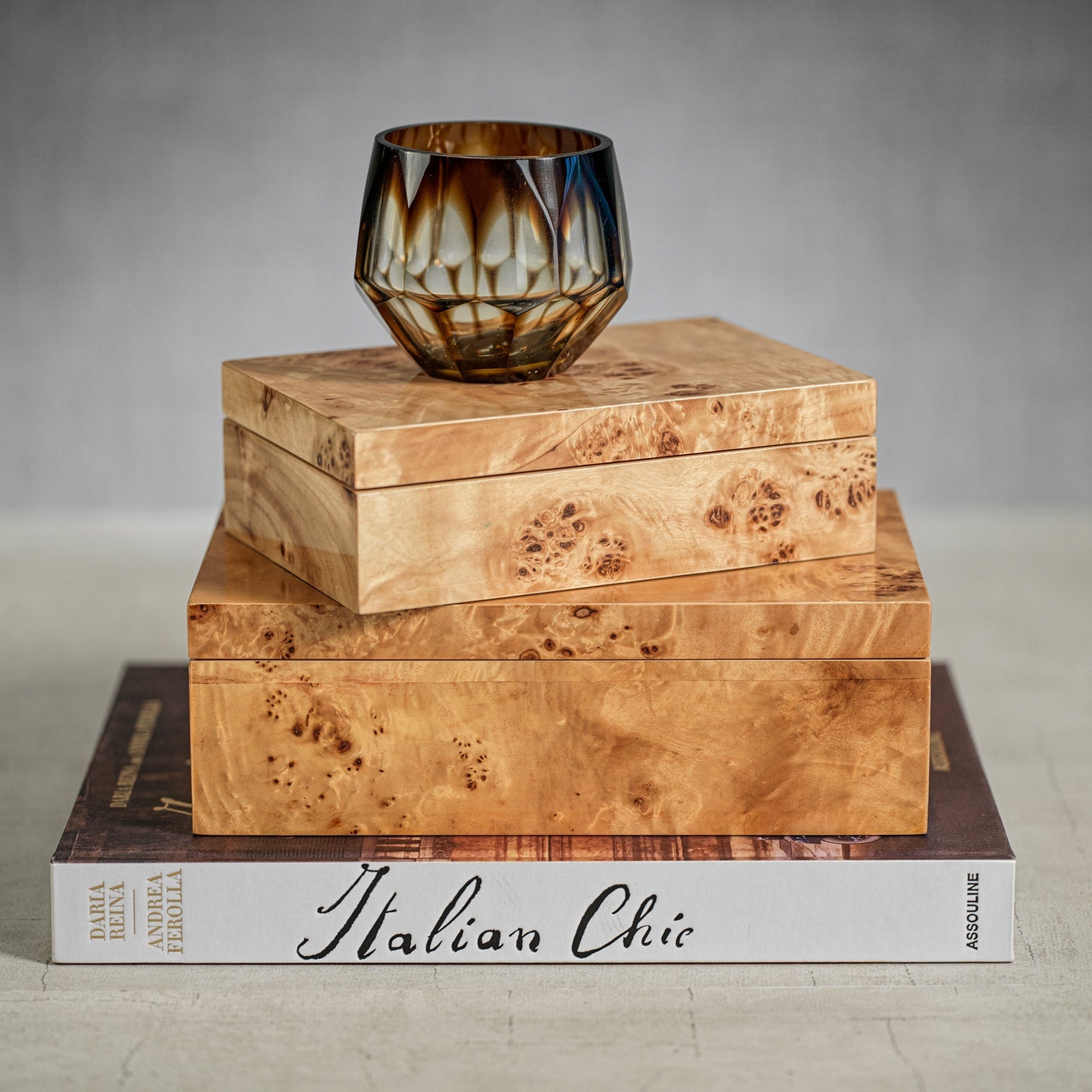 Zodax Leiden Burl Wood Design Box