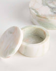 Johanna Marble Round Lidded Boxes