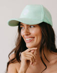Pastel Green Terry Trucker Hat