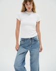 LNA Fitted Ribbed Crew Tee