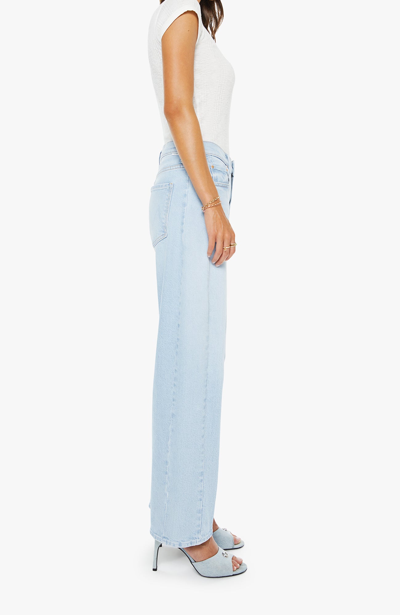 MOTHER Denim The Mid Rise Half-Pipe Hover