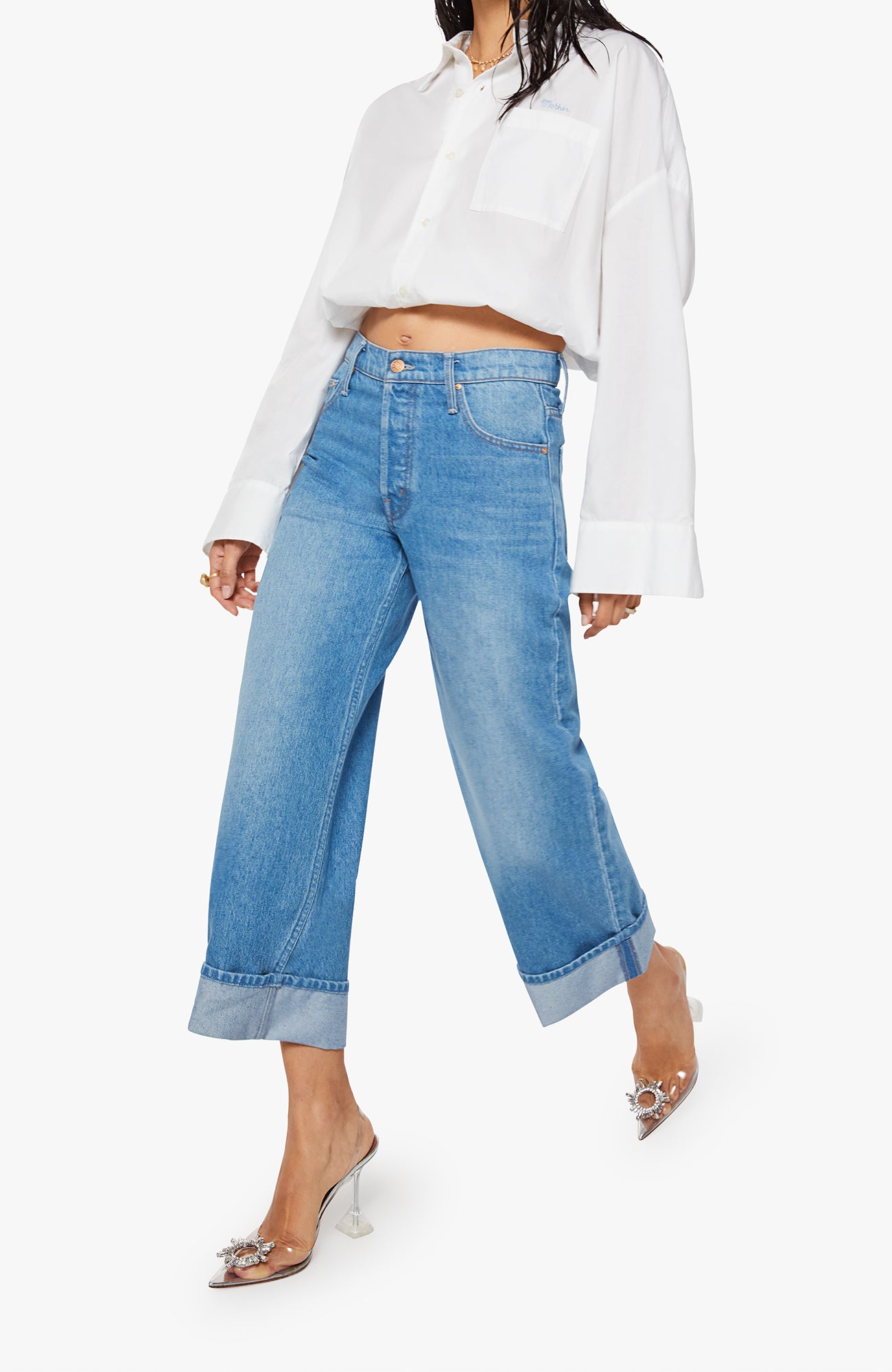 MOTHER Denim The Smoothie Crop Cuff