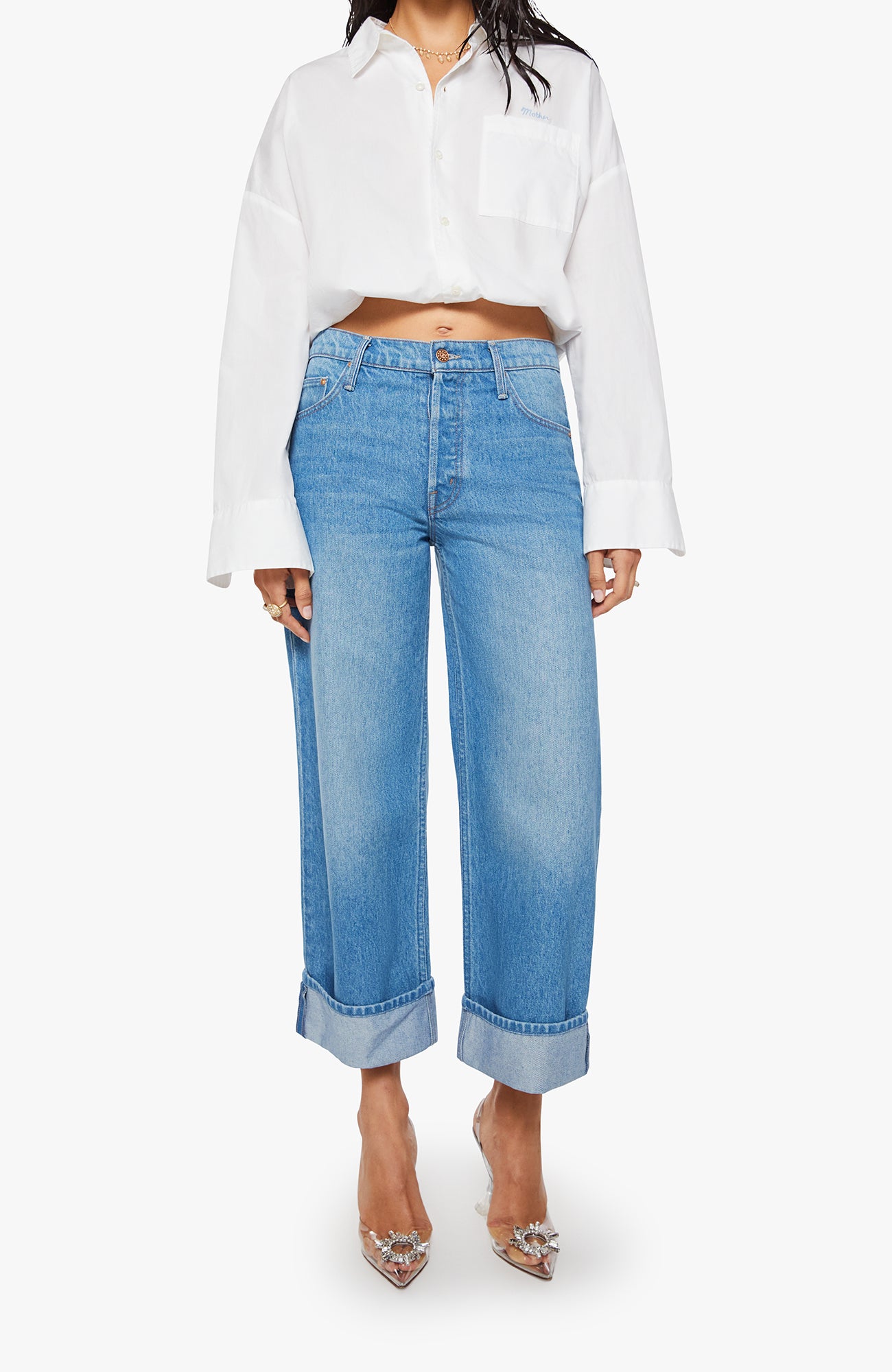 MOTHER Denim The Smoothie Crop Cuff