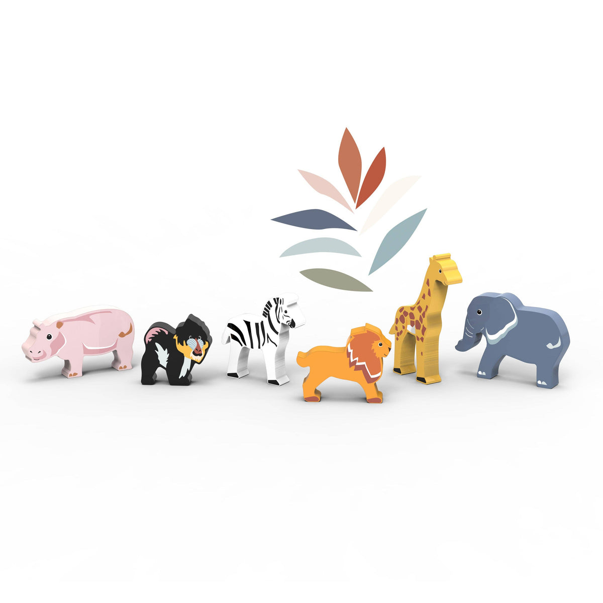 World Animals Wooden Blocks - Africa