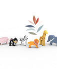 World Animals Wooden Blocks - Africa