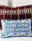 Furbish Studio More Wine Needlepoint Pillow