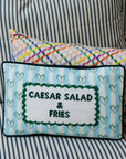 Furbish Studio Girl Dinner Needlepoint Pillow
