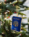Furbish Studio Needlepoint Passport Ornament
