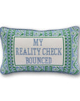 Furbish Studio Reality Check Needlepoint Pillow