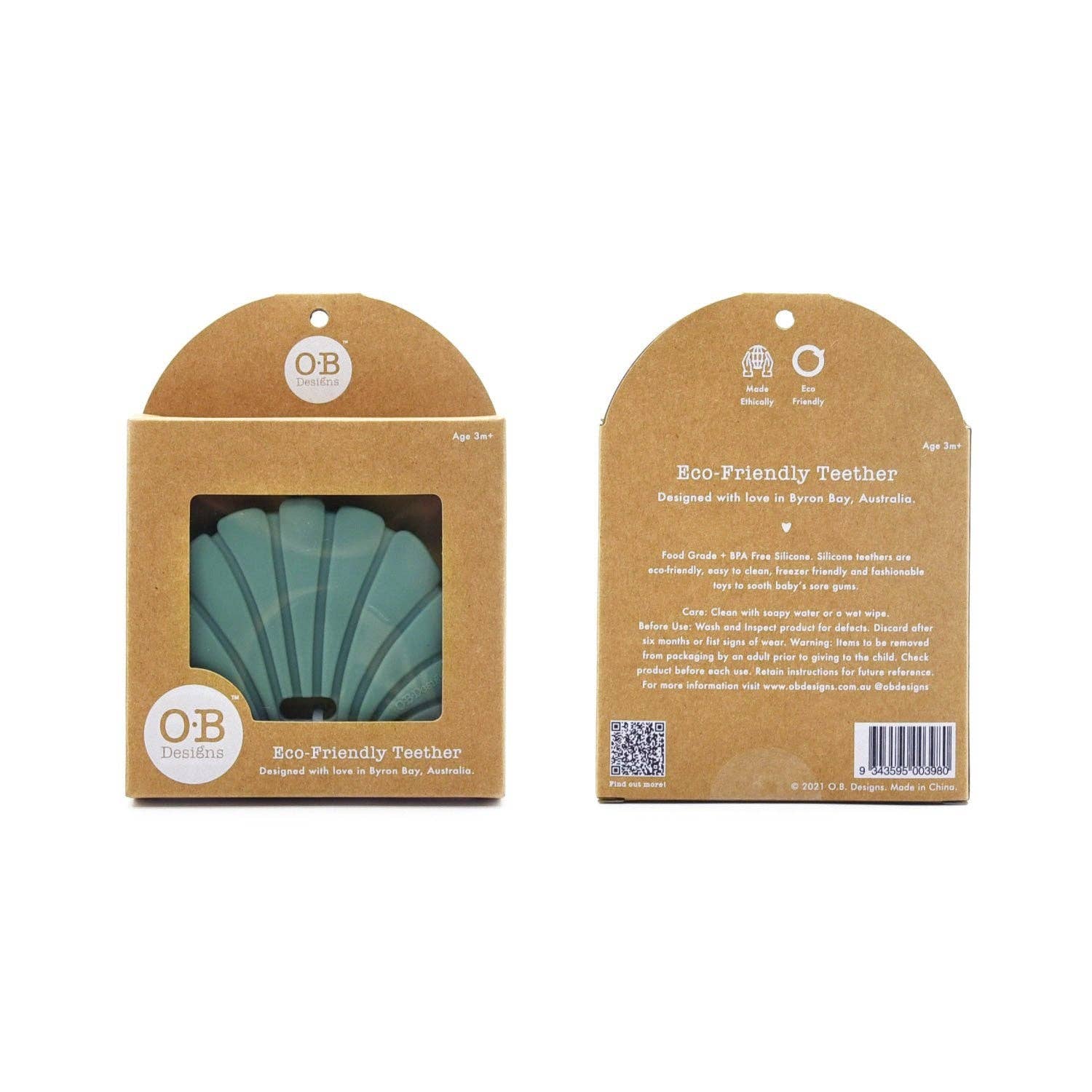 OB Designs Silicone Shell Teether | Ocean