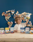 World Map Animal Shelf