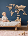 World Map Animal Shelf