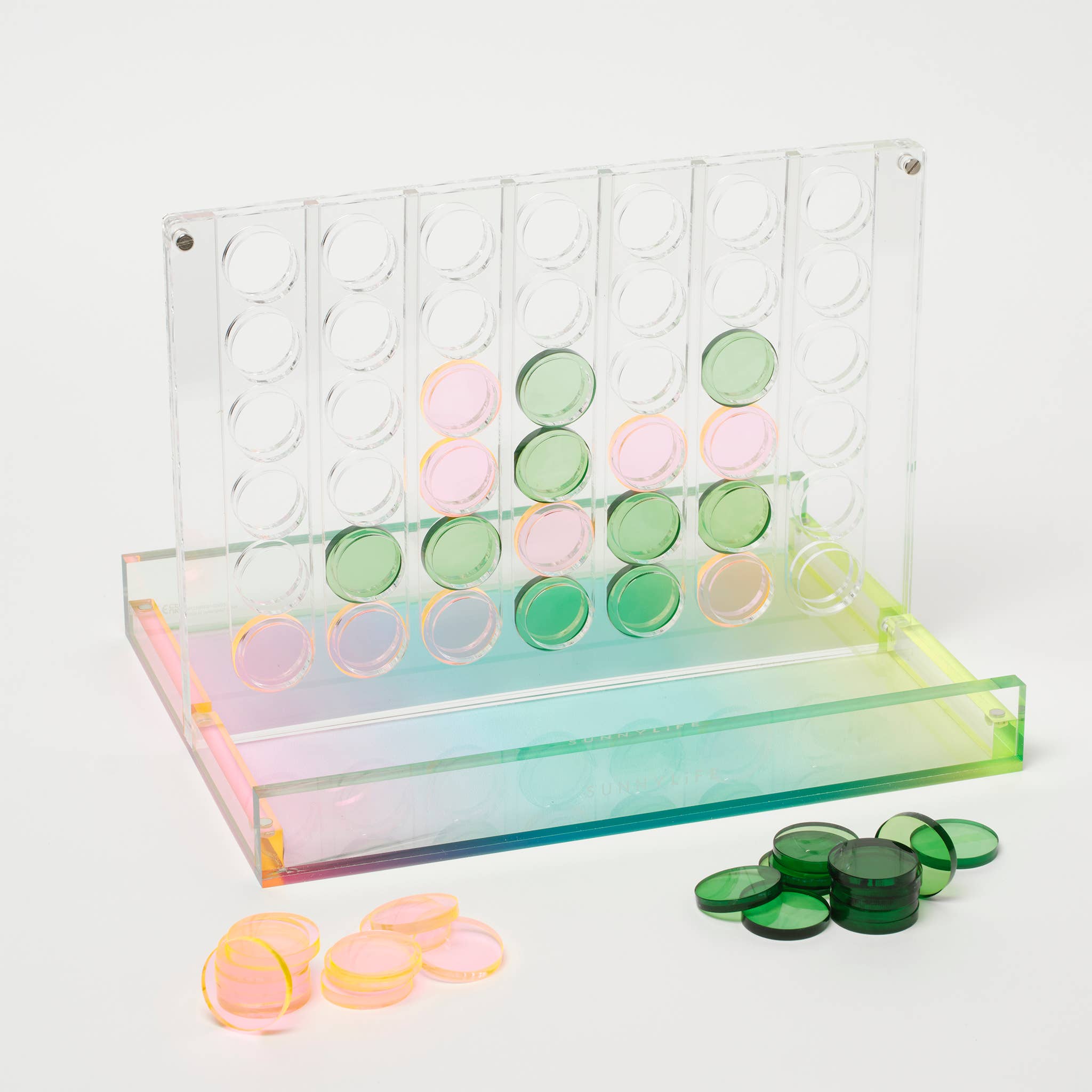 Ombre Lucite 4 in a Row Sherbert