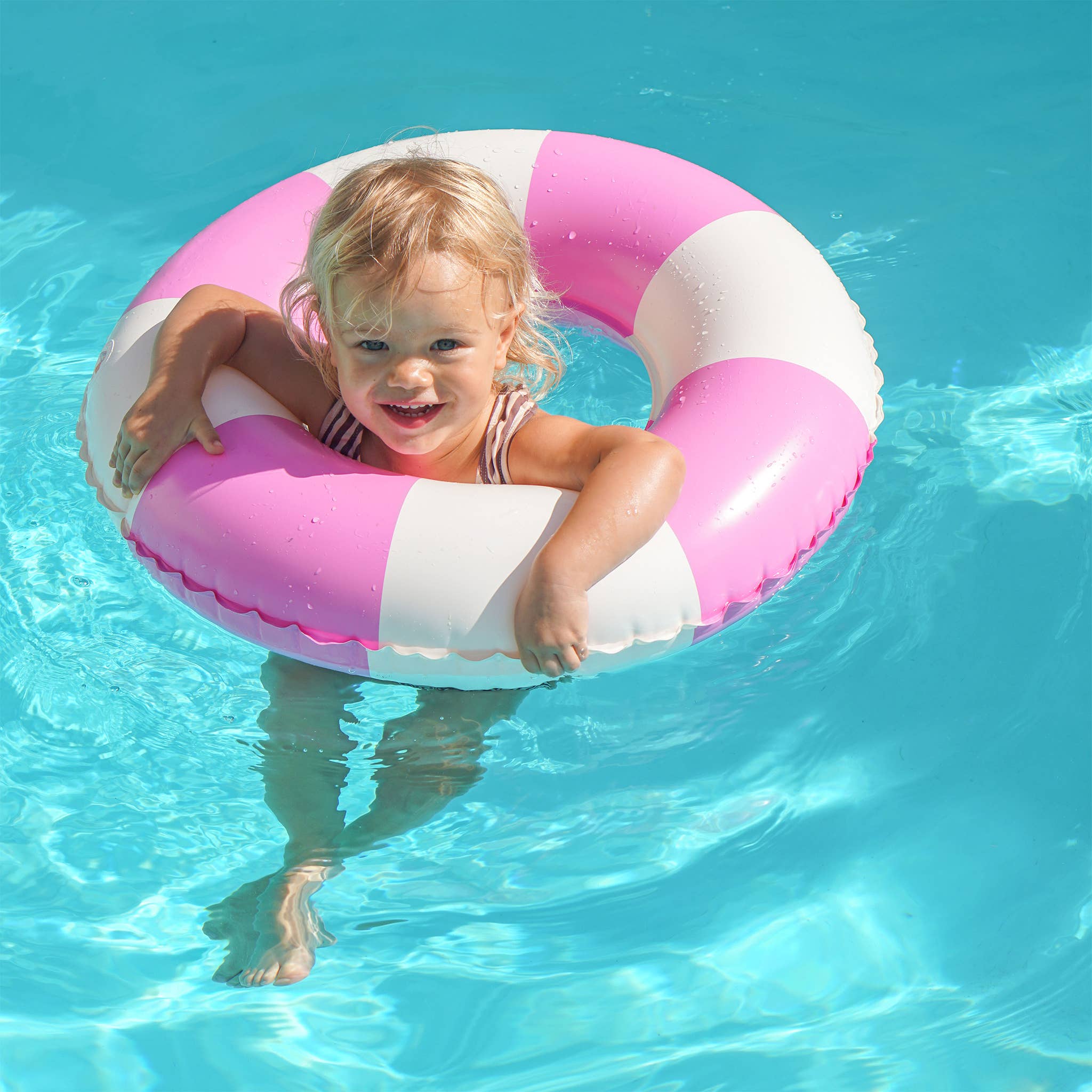 Mini Pool Ring Pool Party Magenta Stripe