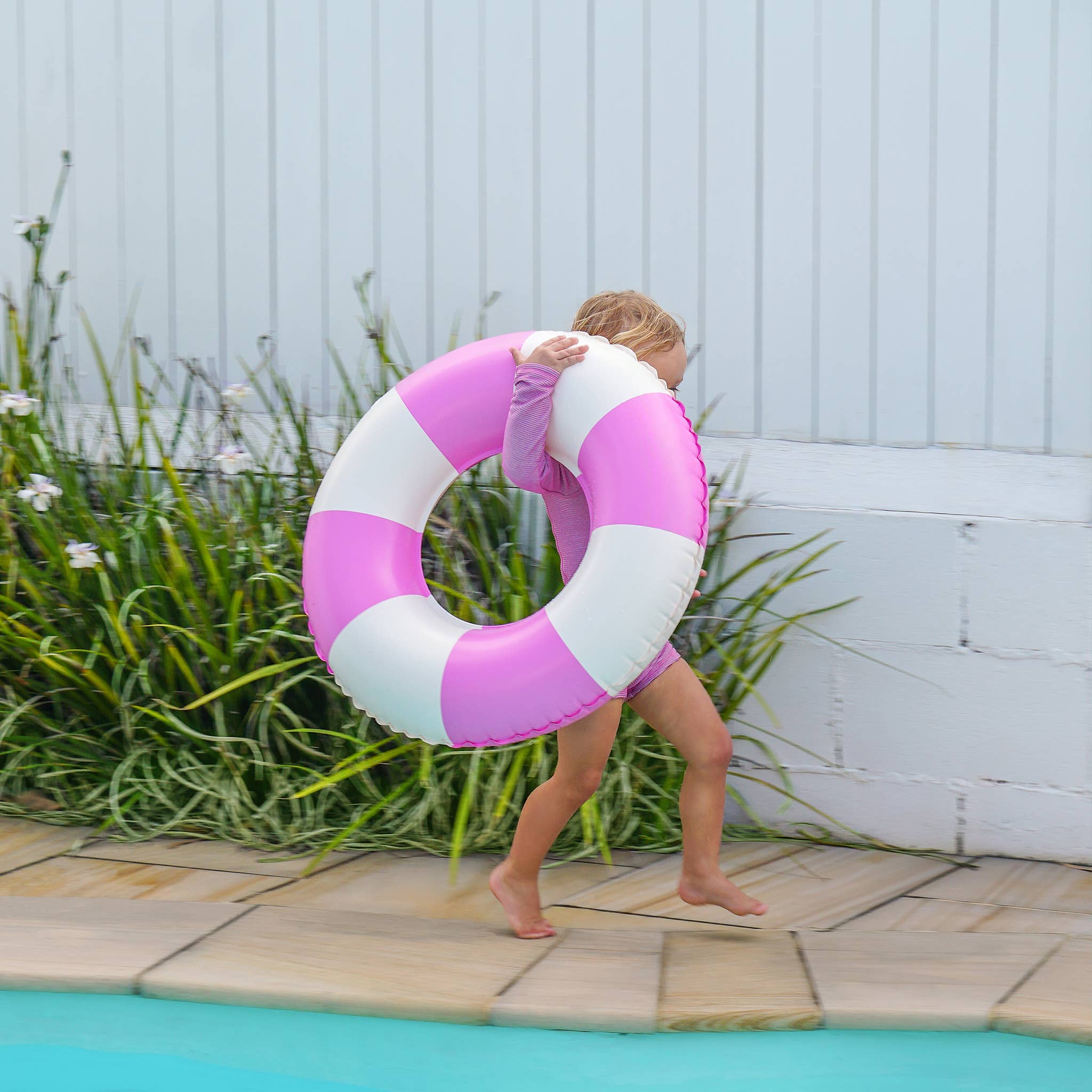 Mini Pool Ring Pool Party Magenta Stripe