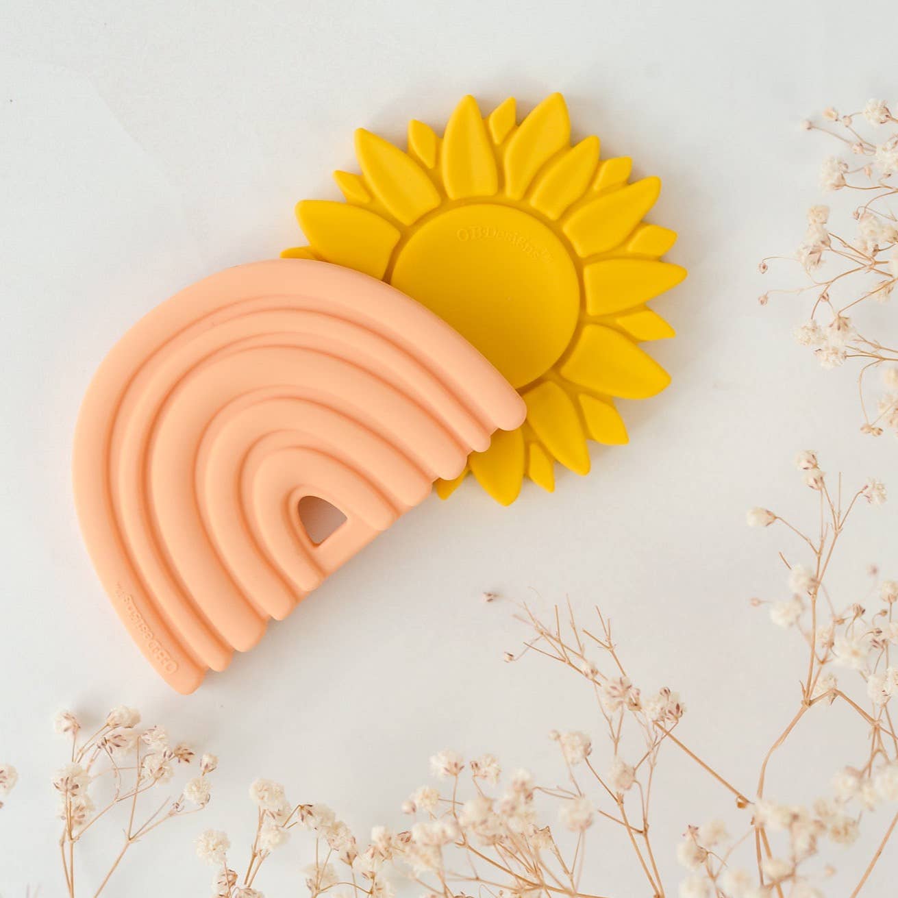 OB Designs Silicone Shell Teether | Gold